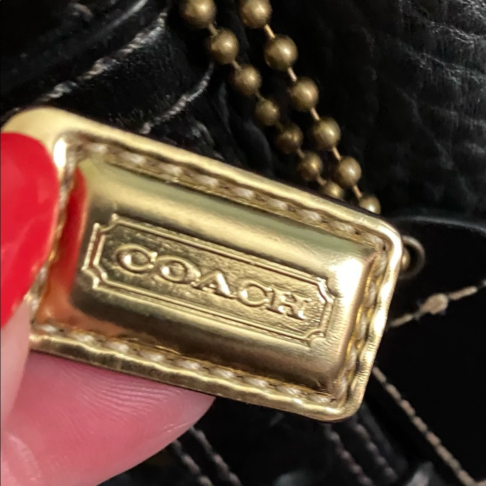 black leather coach bag - Picture 5 of 5